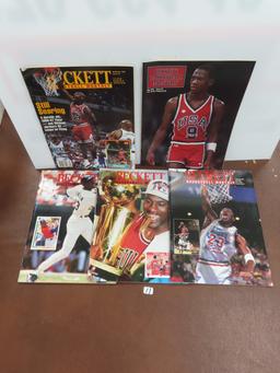 Five (5) 1990's Beckett Basketball Monthly with Michael Jordan Covers! All One Money!