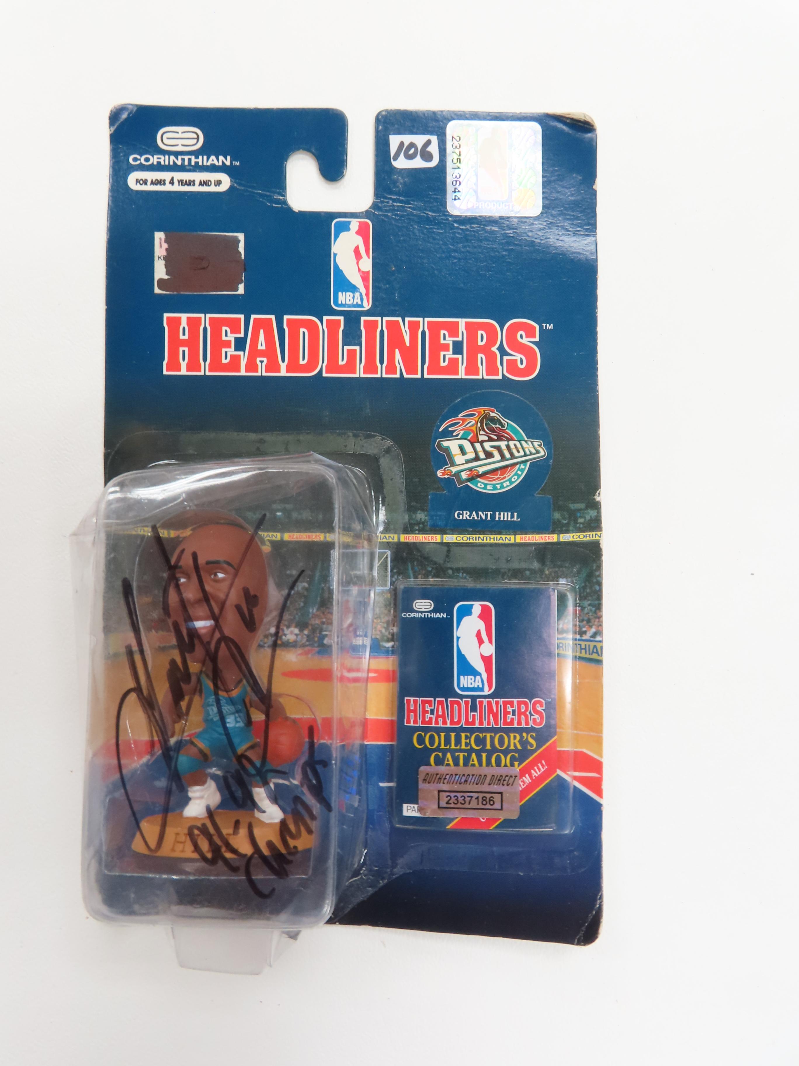 Grant Hill Signed 1996 Headliner with Authentication Direct COA (online verify)
