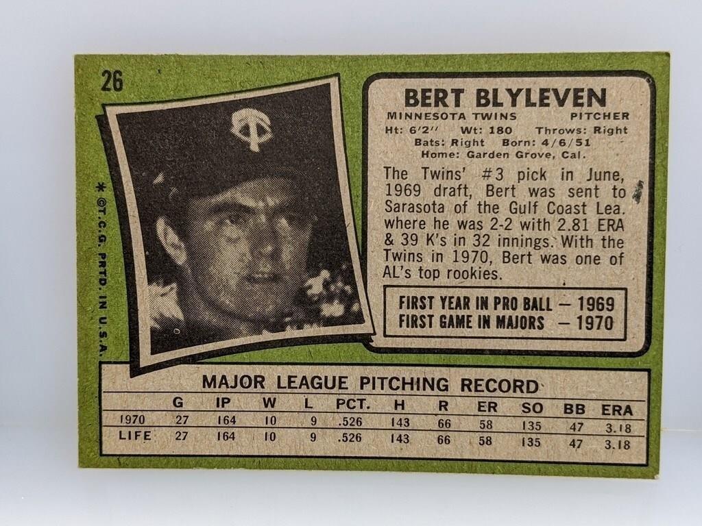1971 Topps #26 Bert Blyleven RC, Rookie Card