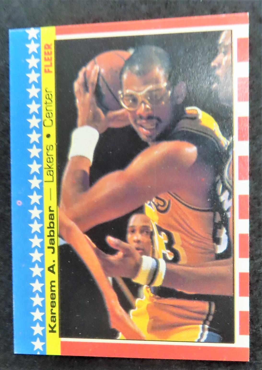 1987 Fleer Sticker Kareem Abdul-Jabbar