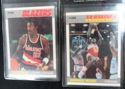 1987-88 Fleer Drexler and Wilkins Basketball Cards