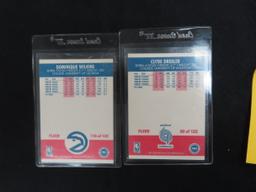 1987-88 Fleer Drexler and Wilkins Basketball Cards