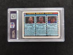 K.J/Michael Jordan/ Dennis Rodman 1992 Topps Beam Team #3  PSA Graded 6