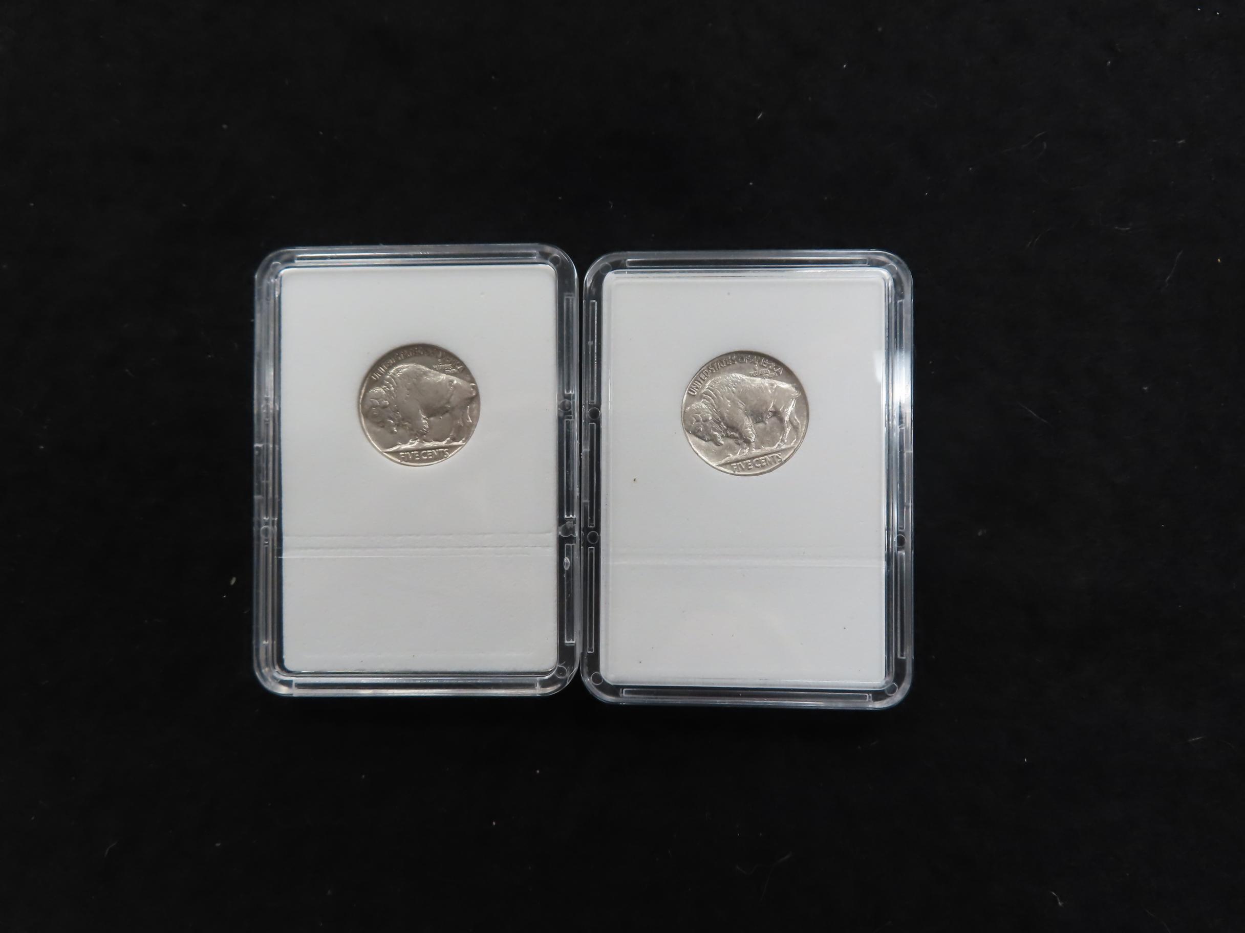 1936 & 1938 AU Buffalo Nickels