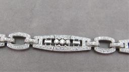 18K w/g approx. 5.00ct t.w. Baguette & Bezel set