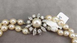 Double strand of 15" 5mm Pearls with