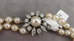 Double strand of 15" 5mm Pearls with