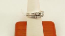 Platinum .25ct Center Diamond Bridal Set with 8