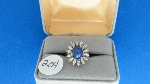 14K w/g Estate Star Sapphire center with .65ct