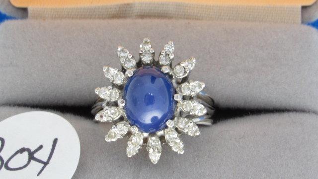 14K w/g Estate Star Sapphire center with .65ct