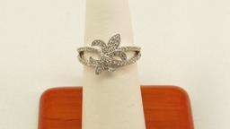 14K w/g .32ct. t.w. Diamond Fleur De Lis Ring