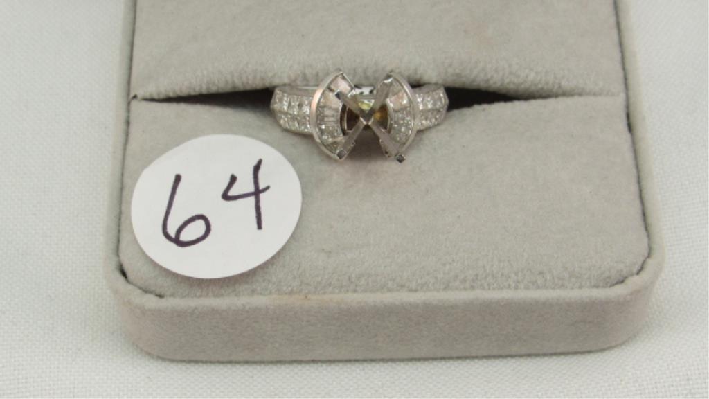 18K w/g approx. 1.60ct t.w. diamond semi mount