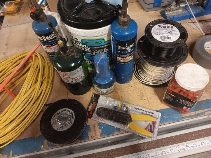 Propane torches, Romex wire, and more