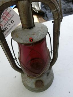 Dietz Lantern with Ruby Red Globe