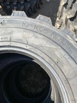 1862 Set of 4 New 10-16.5 Skid Steer Tires