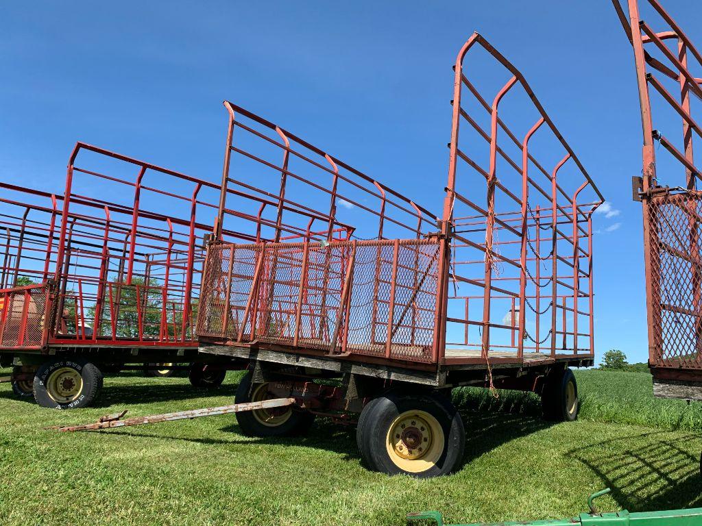 13 18ft Steel Kicker Wagon on New Holland Running Gear