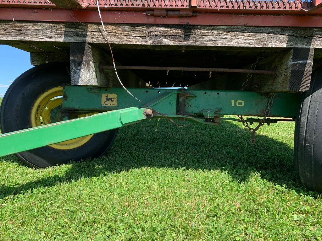 15 18ft Steel Kicker Wagon on John Deere Running Gear