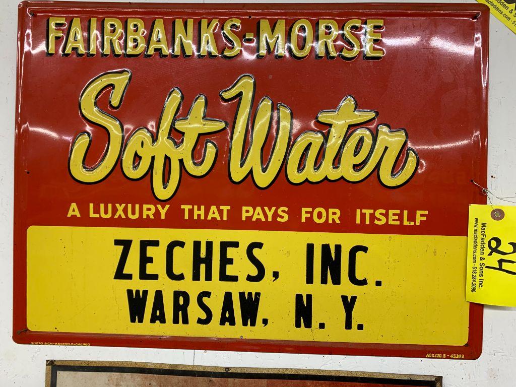 24 Fairbanks Morse Soft Water Sign