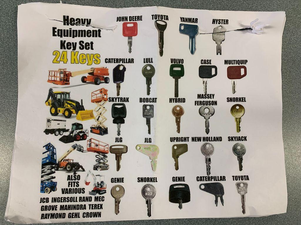 3383 Set of (24) Heavy Equipment Keys