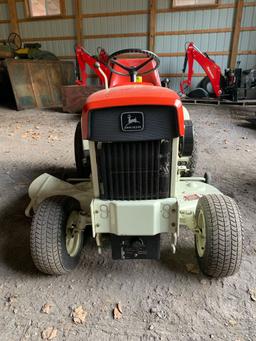 3700 John Deere 120 Patio Red & White Garden Tractor