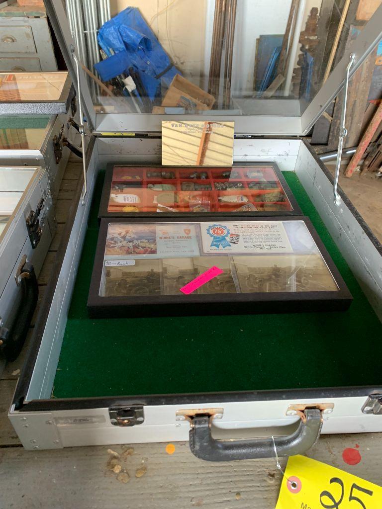 25 Aluminum Display Case with Contents