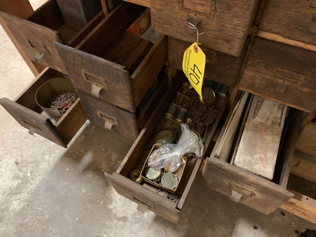 40 Wooden Table with Small Drawers Underneath