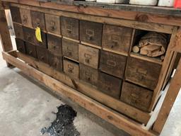 40 Wooden Table with Small Drawers Underneath