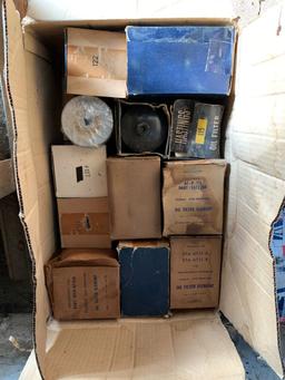 83 Vintage Filters, Exhaust Pipes Behind, Clock, Tools