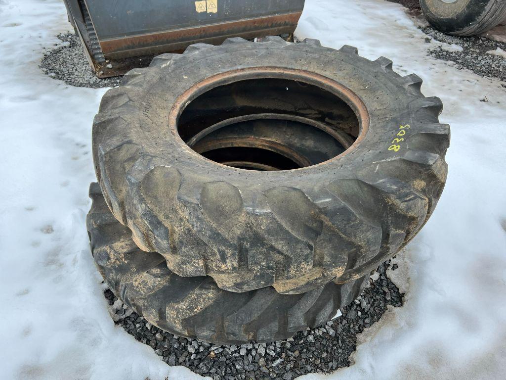 8305 Pair of Good Used 16.9-28 Industrial Tires