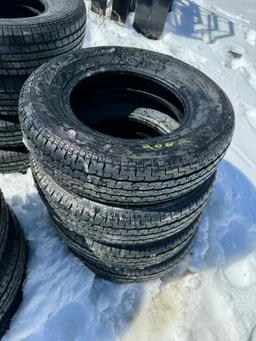 12082 Set of (4) ST205/75R15 Radial Trailer Tires