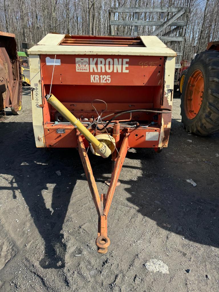 9595 Krone RR125 Round Baler