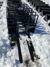 12019 New 48in Kivel 4200lb Step Thru Pallet Forks