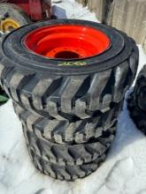 12066 Set of (4) New 10-16.5 Tires on Wheels for Bobcat