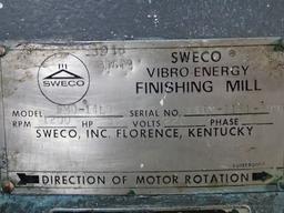 Sweco FMD-14LR finishing mill s/n 14FM-1181-399F - 220v 3ph