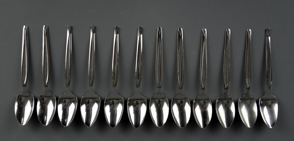 Set of 12 WA Rogers & Sons Stainless Steel Fruit Spoons