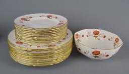 Set of 21 Fine English Bone China: Royal Crown Derby “Bali” Dishes