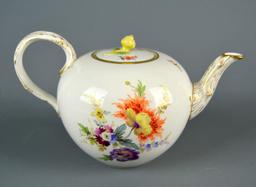 Fine Antique German Porcelain: Meissen Tea Set “Small Flowers”