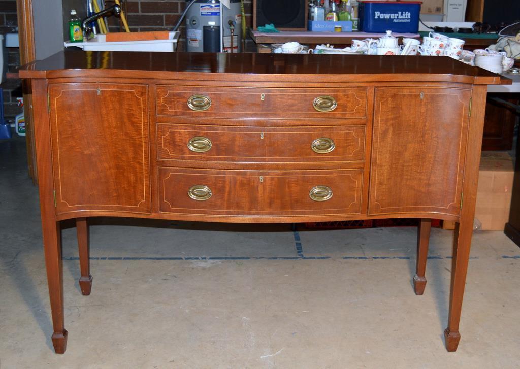 Vintage Biggs, Richmond VA, Federal Style Inlaid Mahogany Sideboard