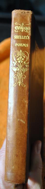 Lot of 4 Antiquarian Books of Poetry with Leather Covers