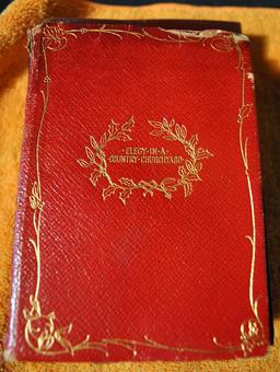 Lot of 4 Antiquarian Books of Poetry with Leather Covers