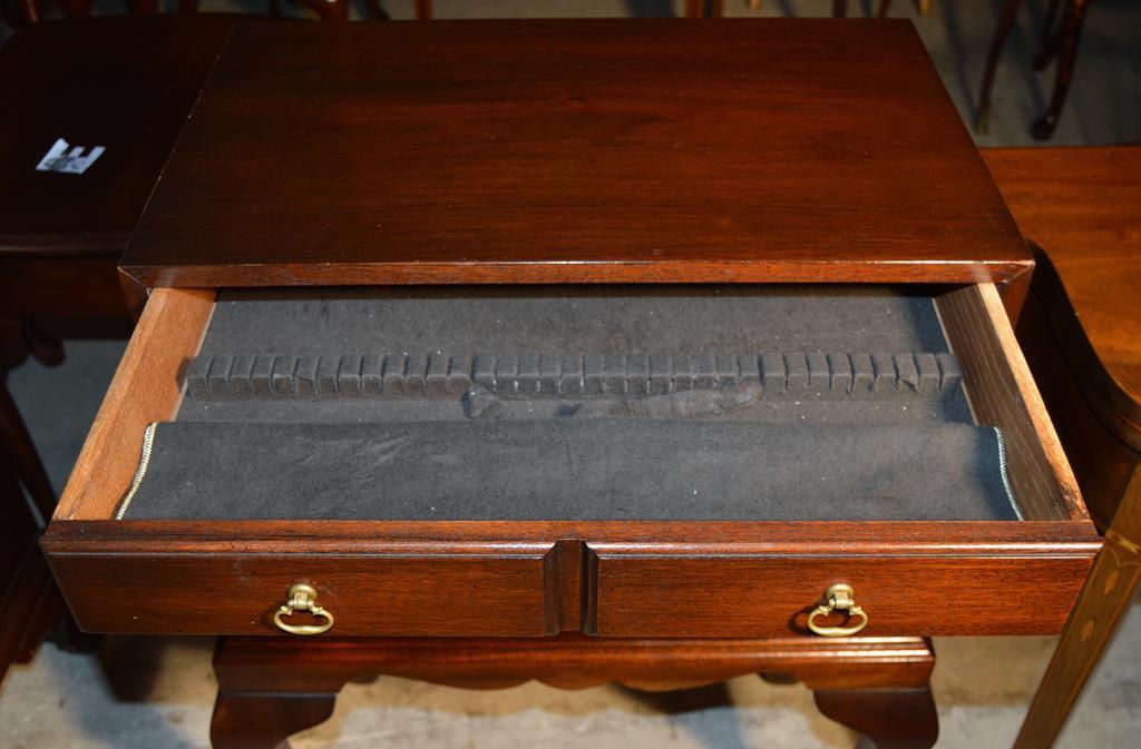 Vintage Hickory Chair Queen Anne Style Mahogany Silver Chest