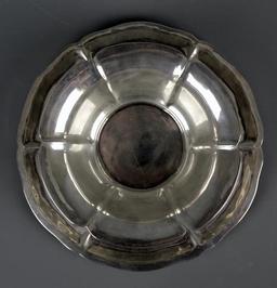 Vintage Mexican Sterling Silver Condiment Bowl and Underplate Juarez 40 Prieto and de. a. Erna Marks