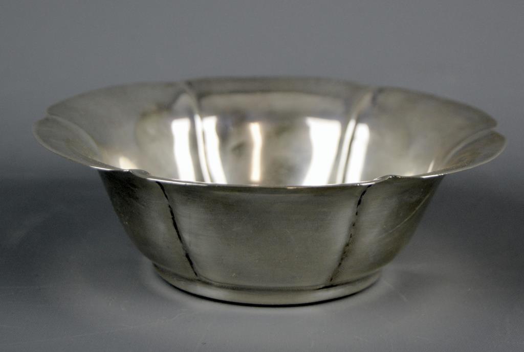 Vintage Mexican Sterling Silver Condiment Bowl and Underplate Juarez 40 Prieto and de. a. Erna Marks