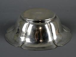 Vintage Mexican Sterling Silver Condiment Bowl and Underplate Juarez 40 Prieto and de. a. Erna Marks