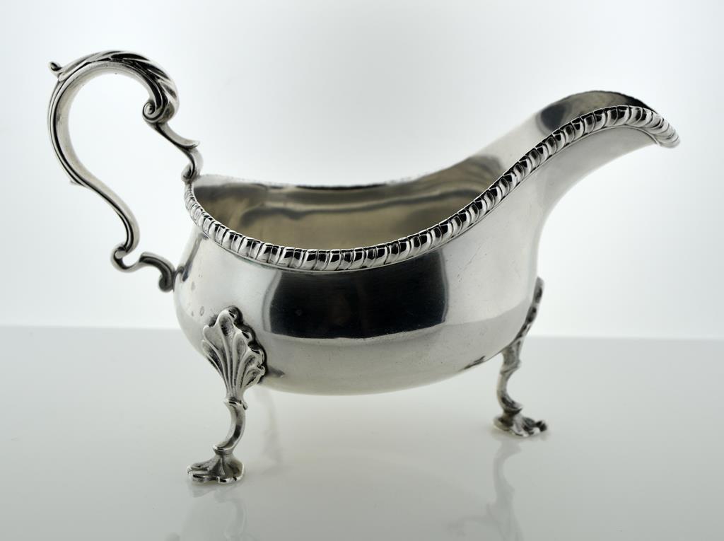 Vintage Sterling Footed Gravy Boat (12A ½ Pt.)