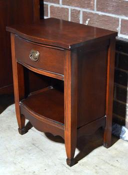 Vintage 1-Drawer Mahogany Nightstand, Lots 9-11 Match