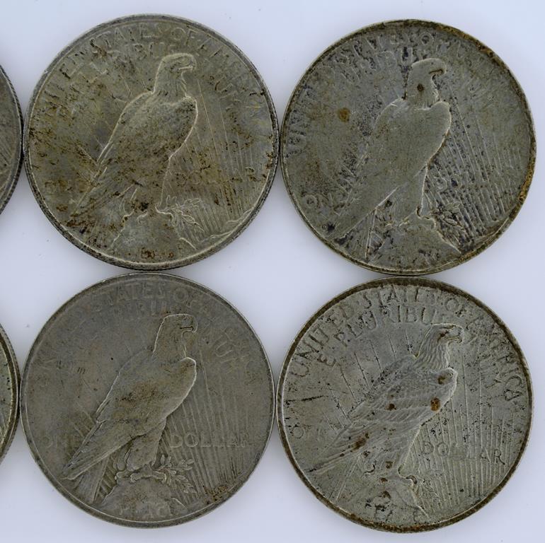 Lot of 112 Silver Dollars: 34 Morgan, 77 Peace, & 1 Eisenhower 1971-S, Conditions As Shown