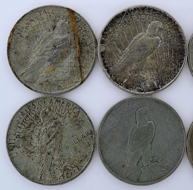 Lot of 112 Silver Dollars: 34 Morgan, 77 Peace, & 1 Eisenhower 1971-S, Conditions As Shown