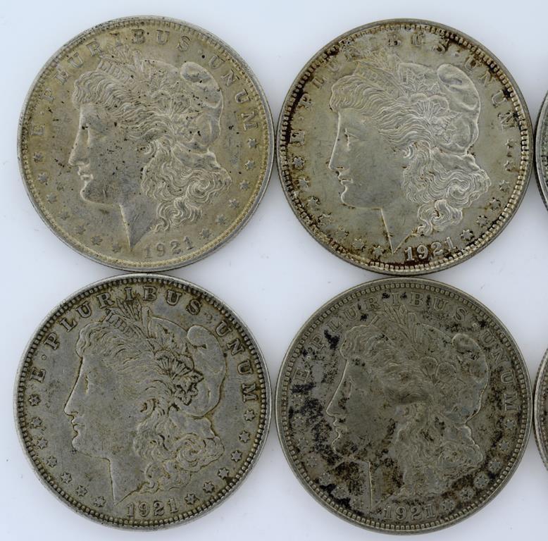 Lot of 112 Silver Dollars: 34 Morgan, 77 Peace, & 1 Eisenhower 1971-S, Conditions As Shown