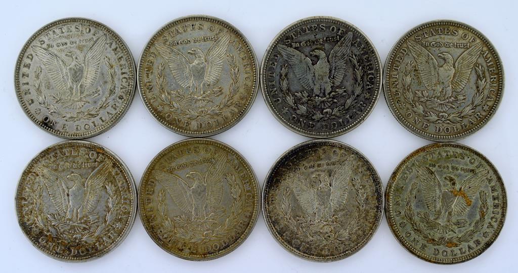 Lot of 112 Silver Dollars: 34 Morgan, 77 Peace, & 1 Eisenhower 1971-S, Conditions As Shown